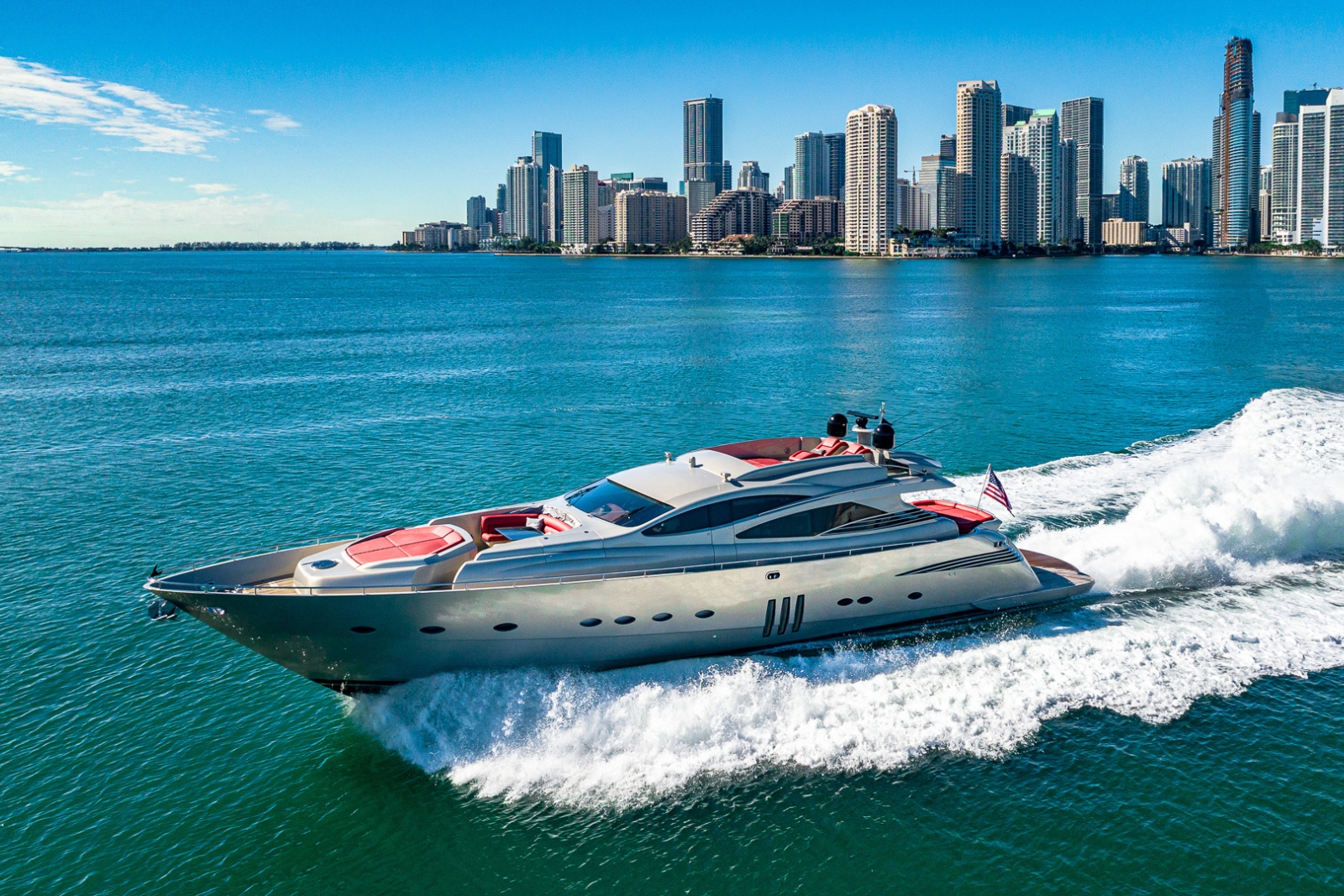 90' Pershing yacht charter Miami photo 2