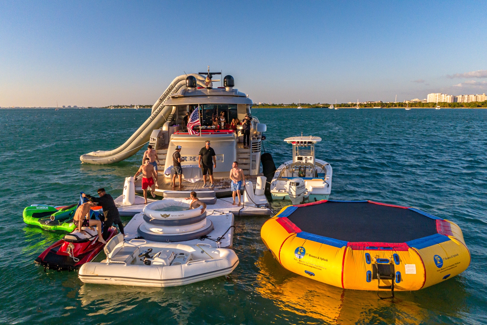 90' Pershing yacht charter Miami photo 3