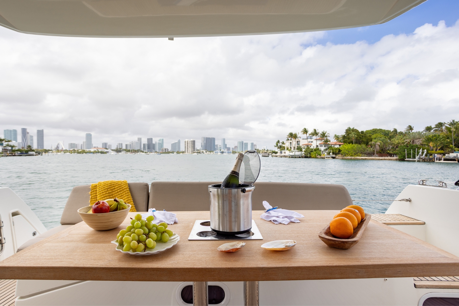 55' Prestige Venetian yacht charter Miami photo 2