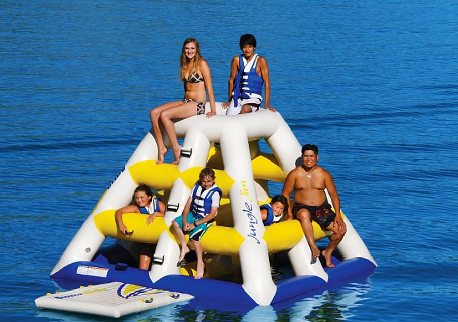 Aquaglide Jungle Jim floating climbing structure in Miami