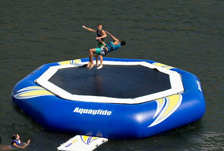 Water trampoline for yacht charters in Miami
