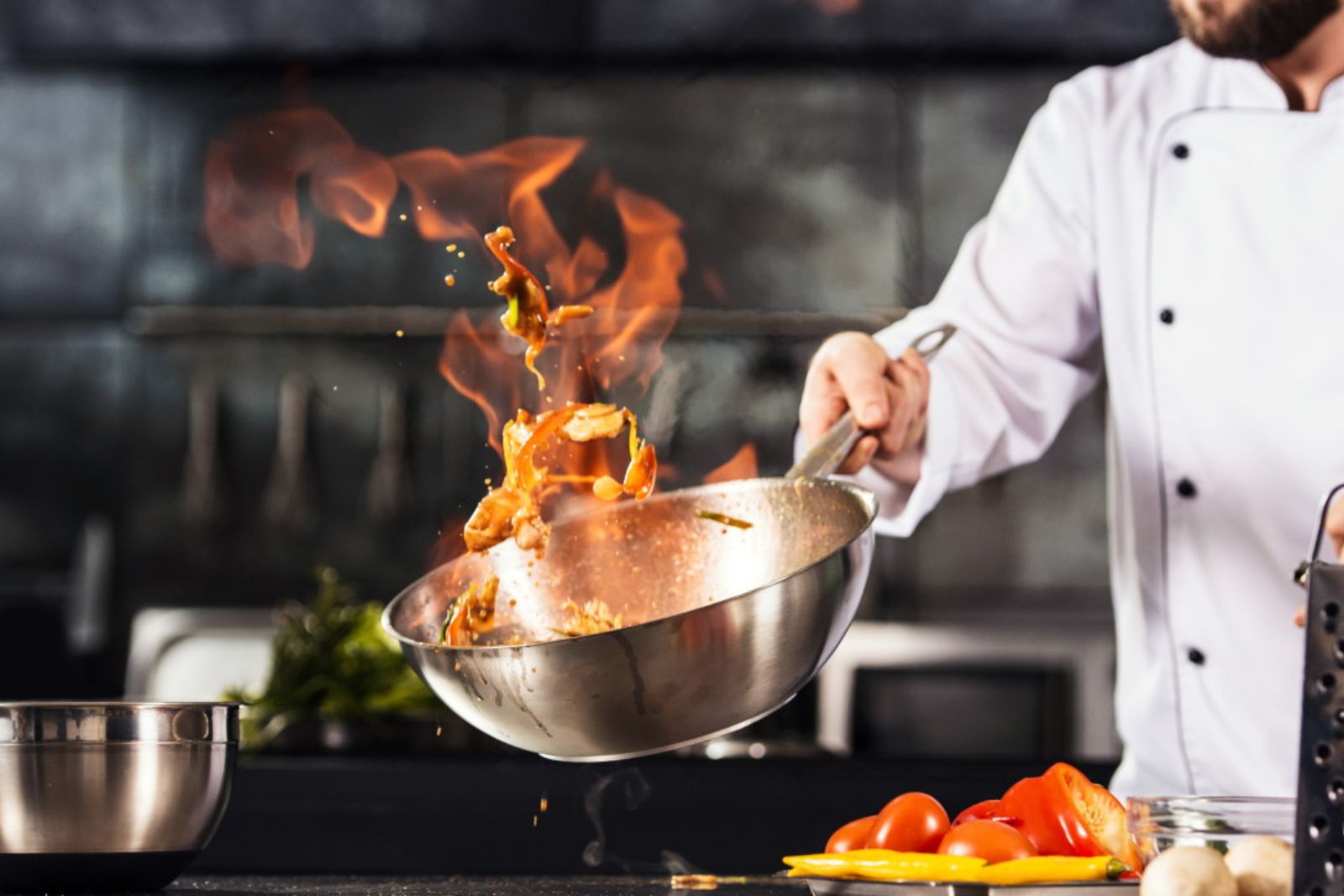 Private Chef — flame-cooking on yacht